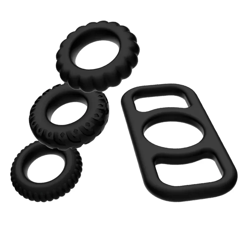 ADDICTED TOYS Set 4 inele pentru penis Cock Ring Set din silicon