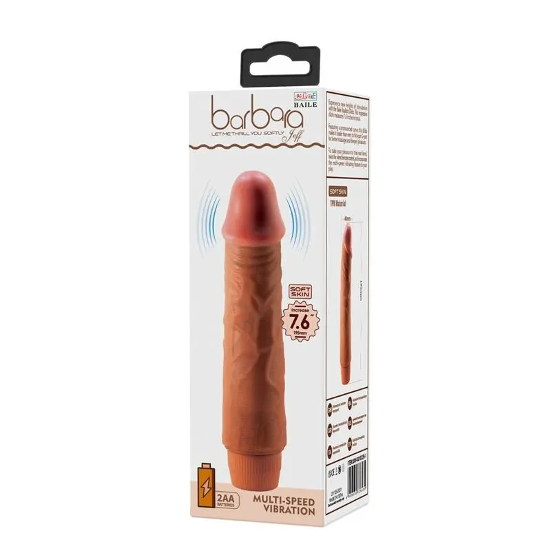 Baile DANCE – JEFF Vibrator realist 195 cm nuanta mulatru