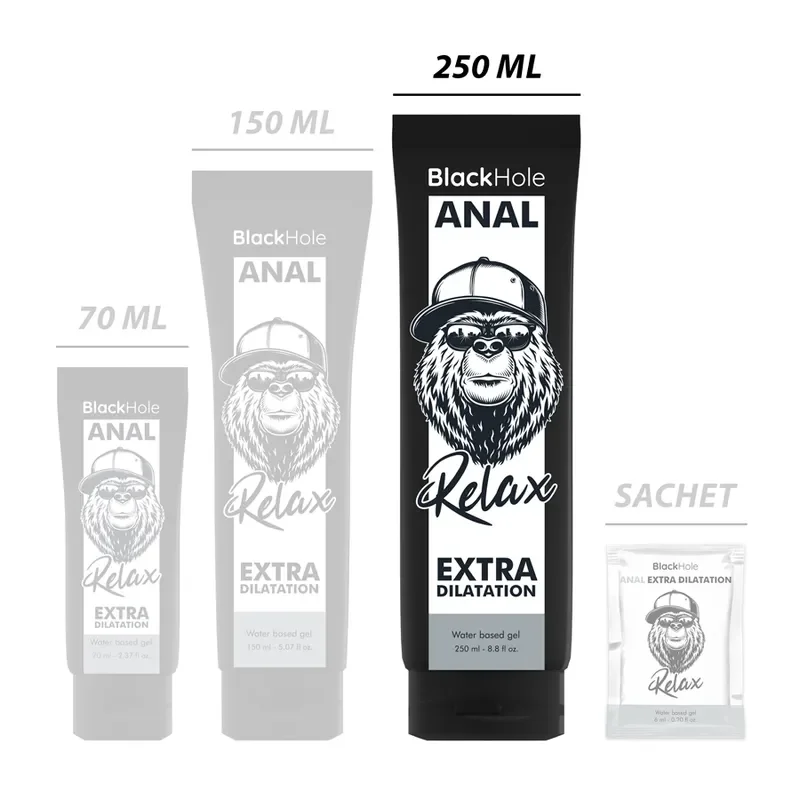 Black Hole Gel pe baza de apa pentru dilatare anala 250 ml