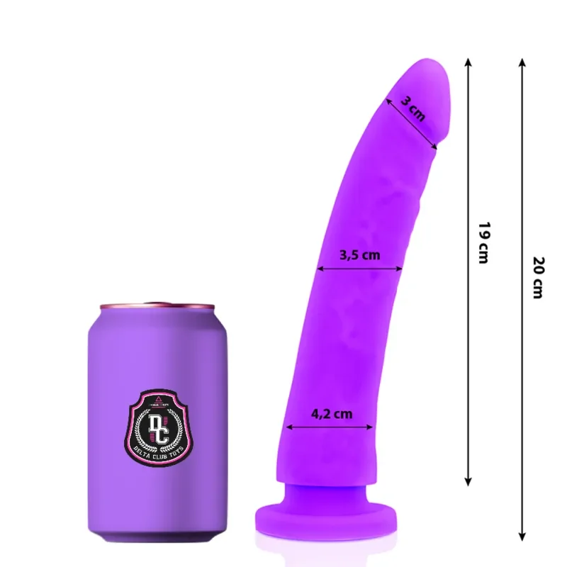 DELTA CLUB Dildo din silicon medical lila 20 cm Ø 4 cm –