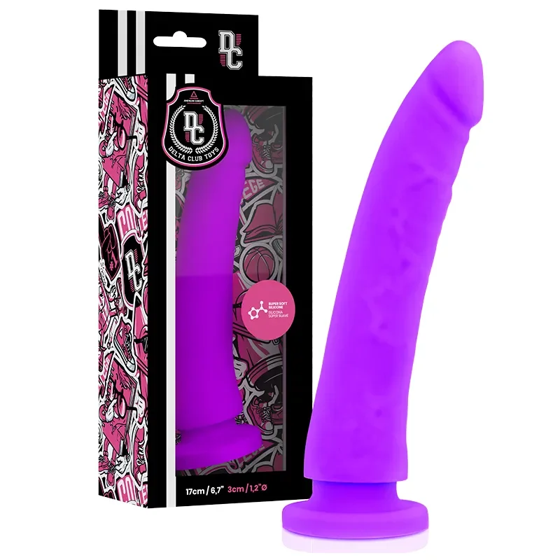 DELTA CLUB Dildo lila din silicon medical 17 cm