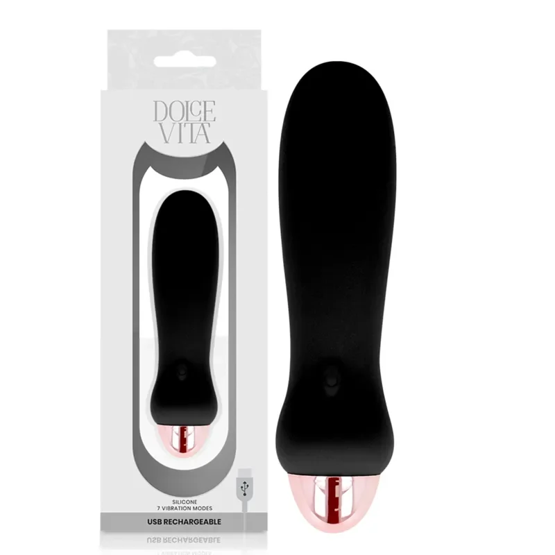 DOLCE VITA Vibrator reîncarcabil Five Black 7 viteze