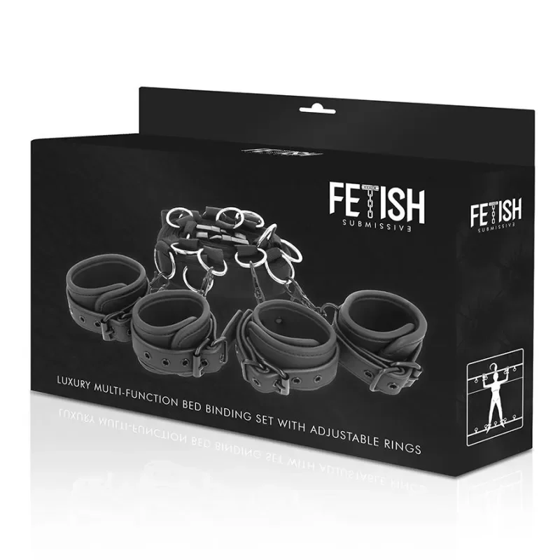 Fetish Submissive SET DE RESTRICȚIONARE DE LUX PENTRU PAT CU