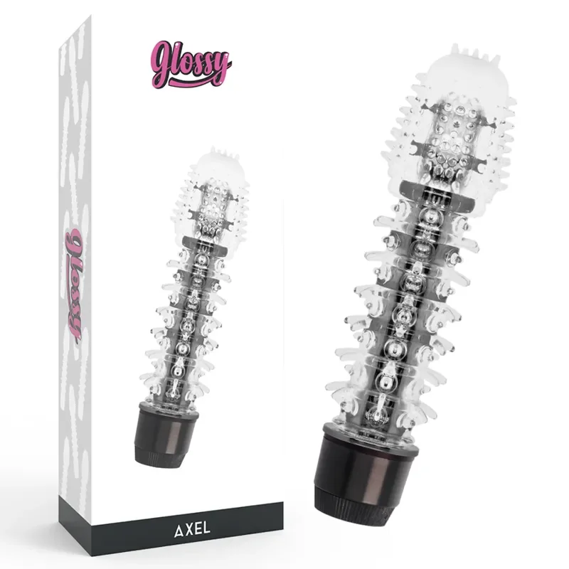 Glossy Vibrator – AXEL negru 14 cm