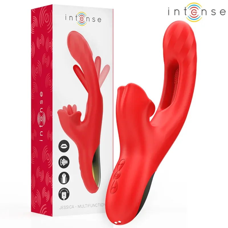 INTENSE Vibrator – JESSICA MULTIFUNCTION cu stimulare clitoridiana s