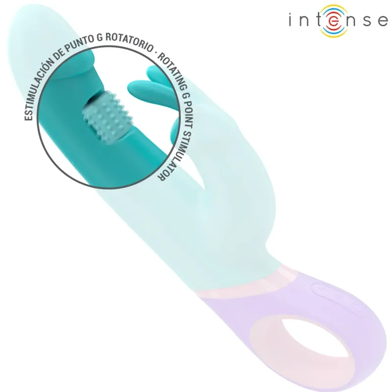 INTENSE Vibrator – MONICA rabbit cu stimulator rotativ pentru p