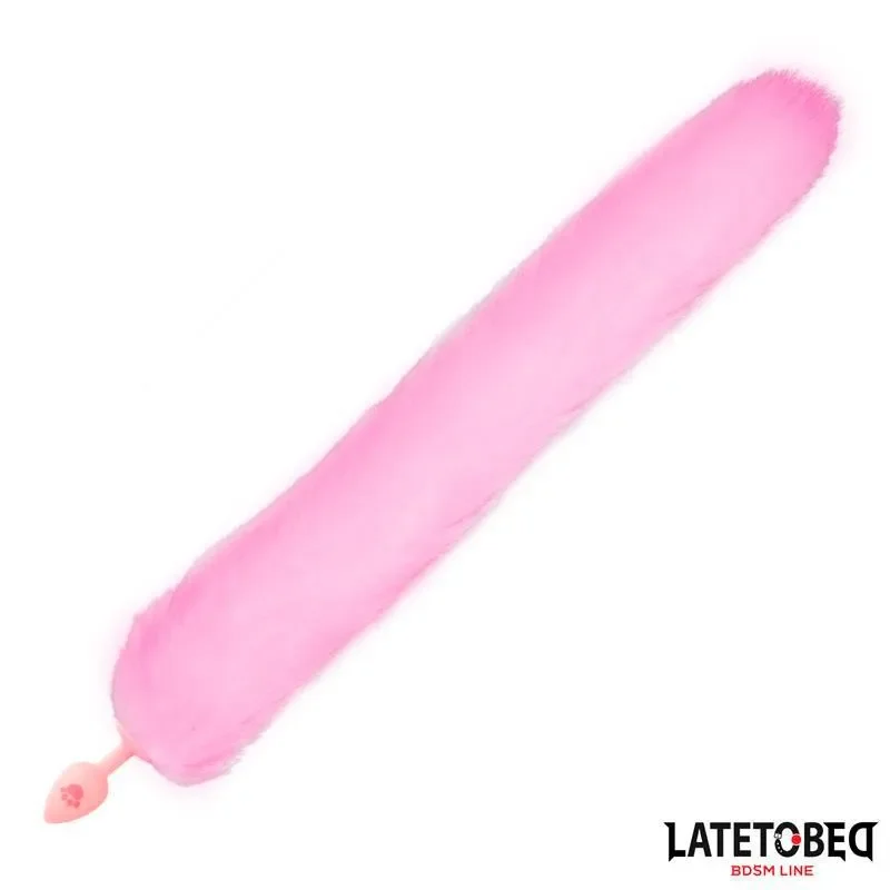 LATETOBED BDSM LINE Dop anal cu coada de vulpe roz