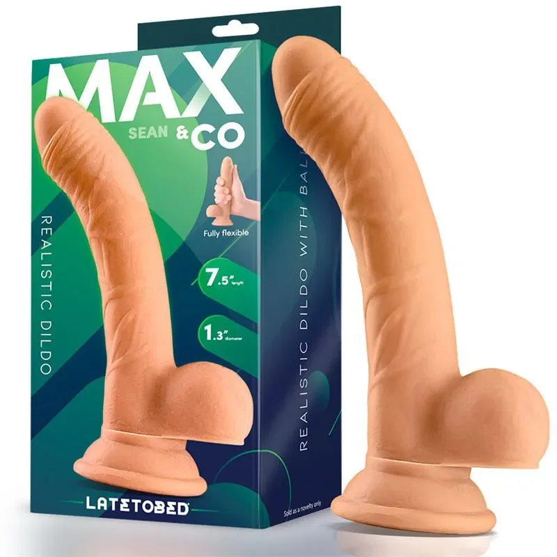 MAX & CO Dildo realist cu testicule si ventuza 19 cm
