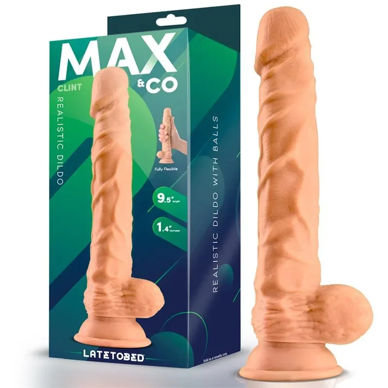 MAX & CO Dildo realist cu testicule si ventuza 9.5 inch