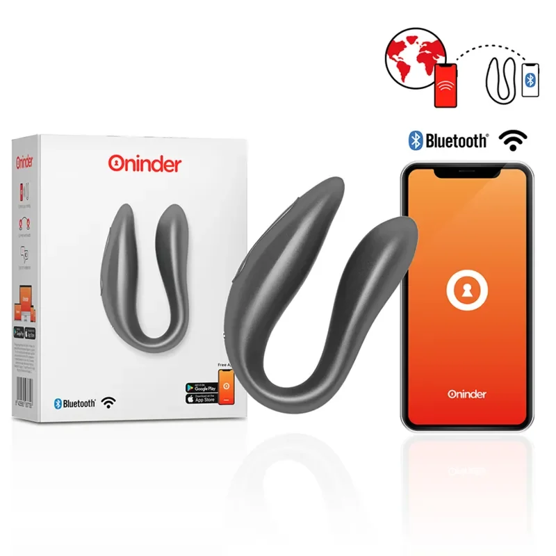 ONINDER Stimulator punct G si clitoris Lisboa negru control prin aplicatie
