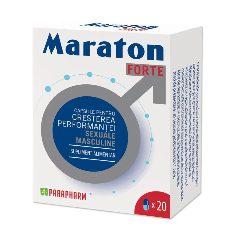 PARAPHARM Capsule MARATON FORTE creșterea performanței sexuale bărbați 20 cap