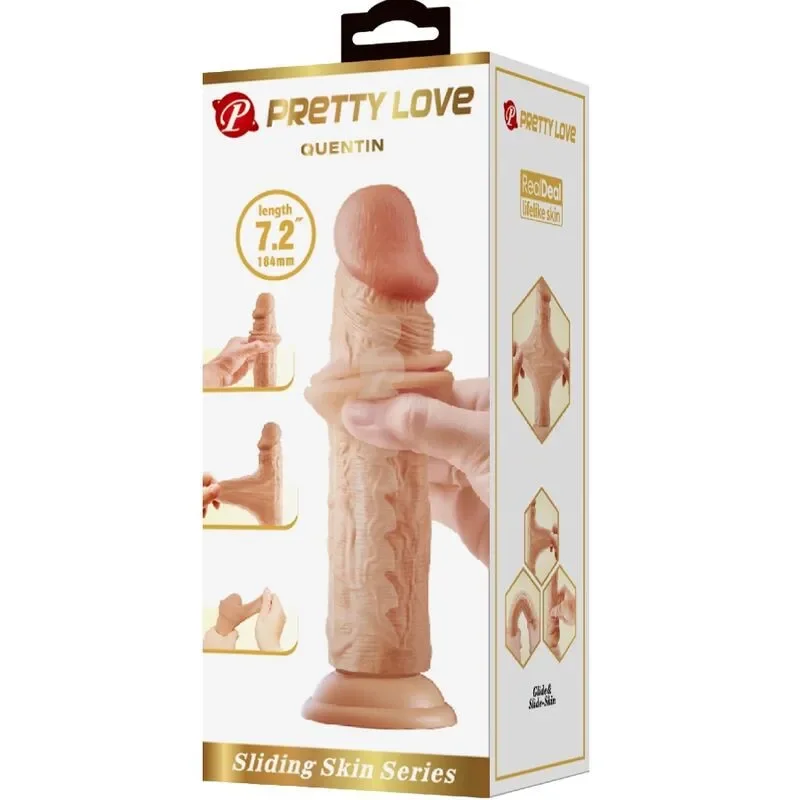 PRETTYLOVE DILDO REALISTIC QUENTIN 18 CM NATURAL