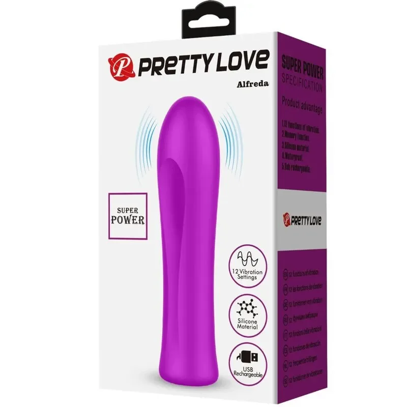 PRETTYLOVE Vibrator Alfreda 12 Moduri Vibratii Silicon USB Mov