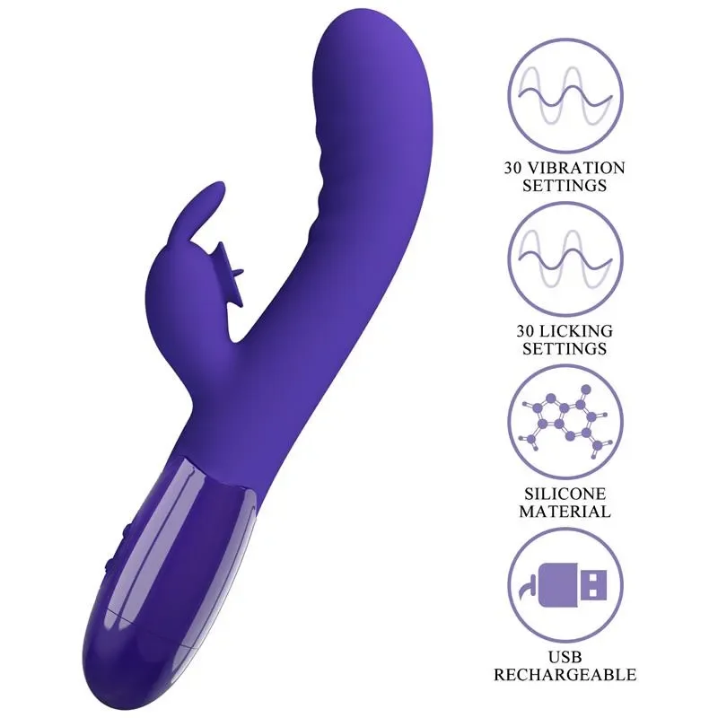 PRETTYLOVE Vibrator Cerberus Youth Licking Rabbit Vibrator rabbit