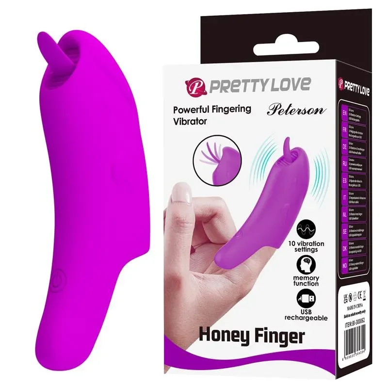 PRETTYLOVE Vibrator Peterson vibrator pentru deget cu stimulare