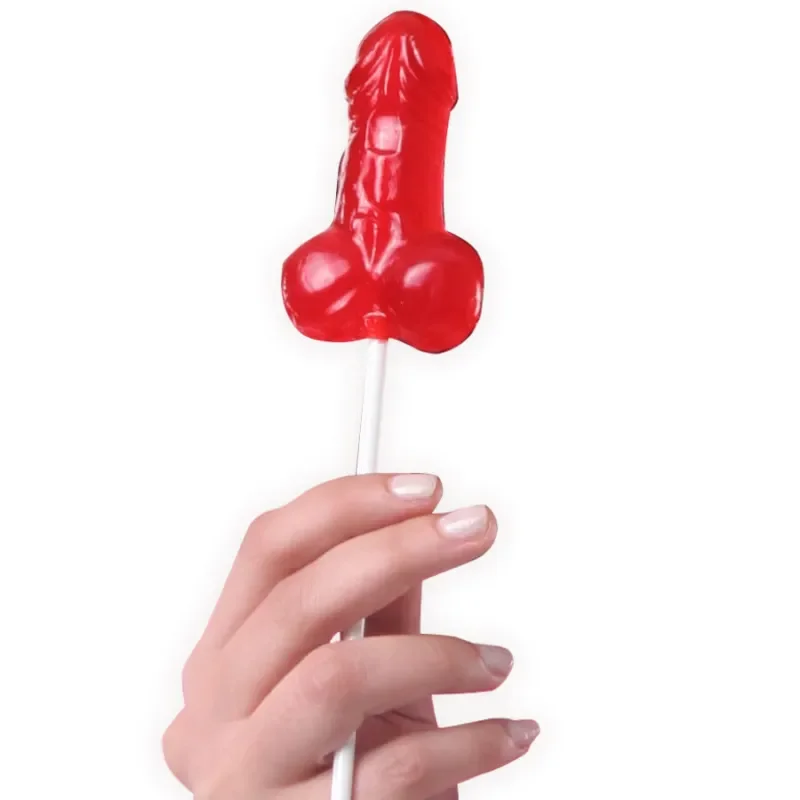 Secret Play Acadea gumata în forma de penis aroma capsuni –