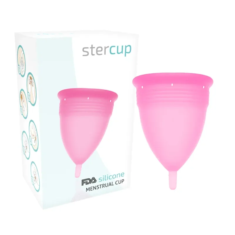 Stercup Cupa menstruala din silicon FDA roz marimea L