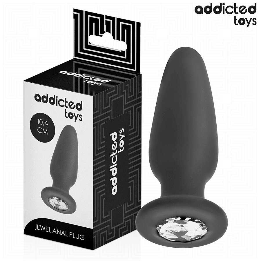 ADDICTED TOYS Plug anal silicon medical cu bază bijuterie mărime M 10.4 cm