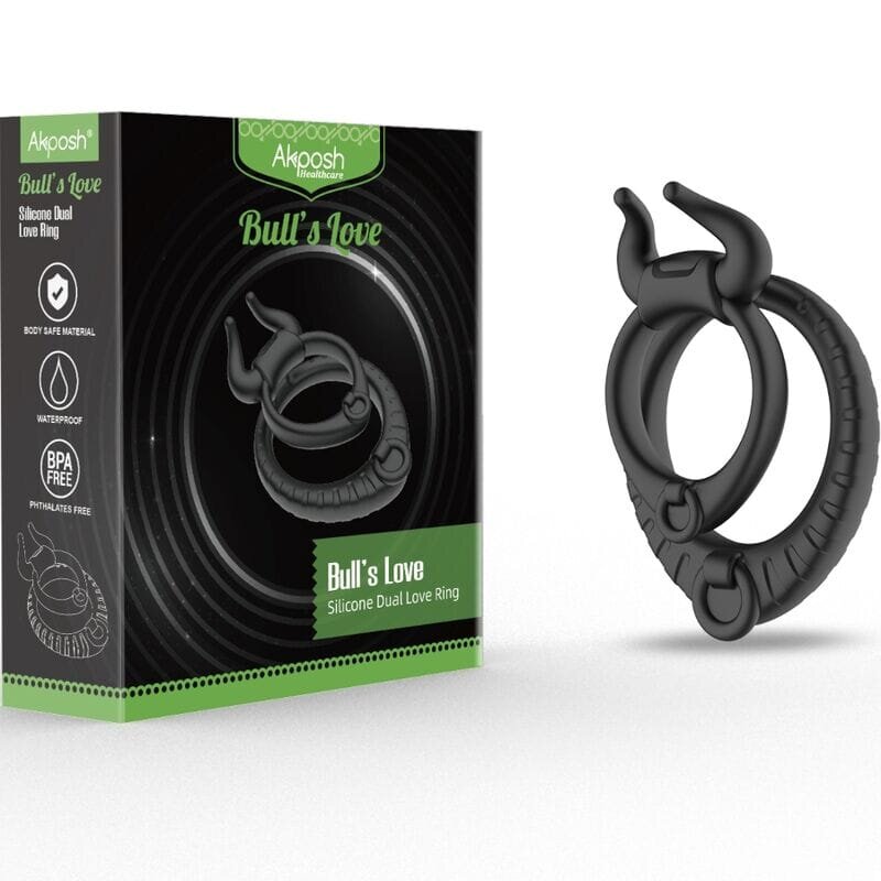 ARMONY Inel – Bull’s Pasion din silicon medical negru