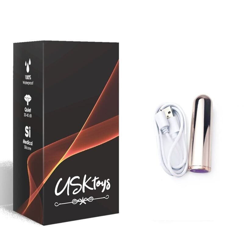 ARMONY Vibrator bullet – Golden mini vibrator reîncărcabil 9 funcții waterproof 7.9 cm