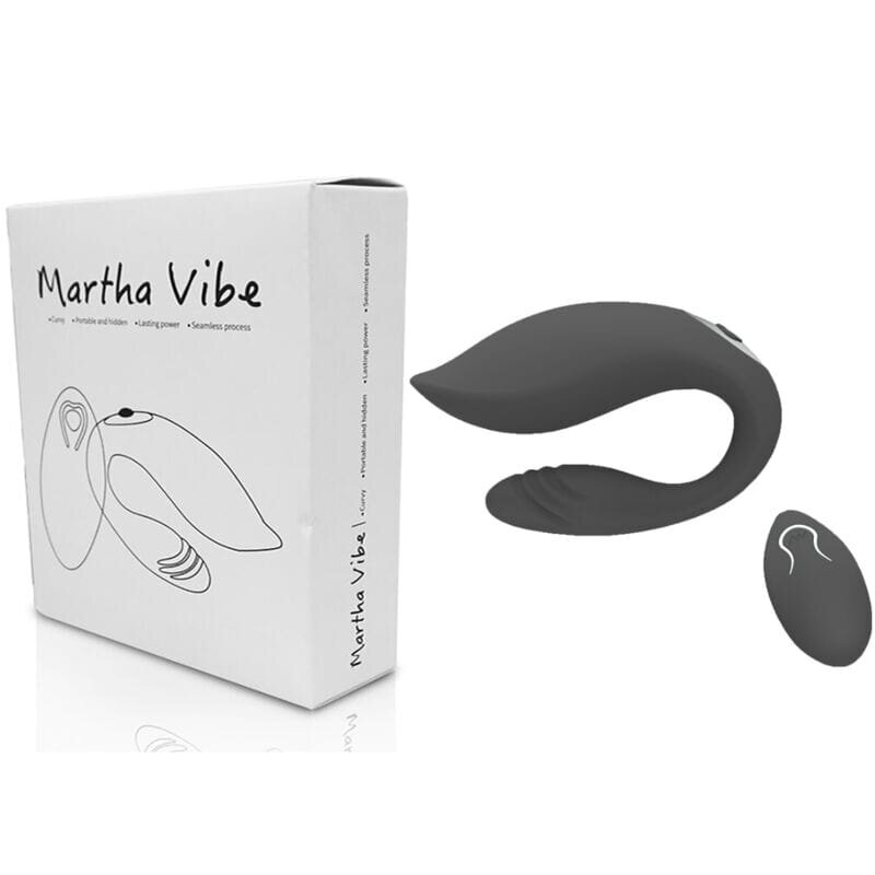 ARMONY Vibrator pentru cupluri – Martha cu telecomandă 2 motoare 10 funcții silicon premium negru