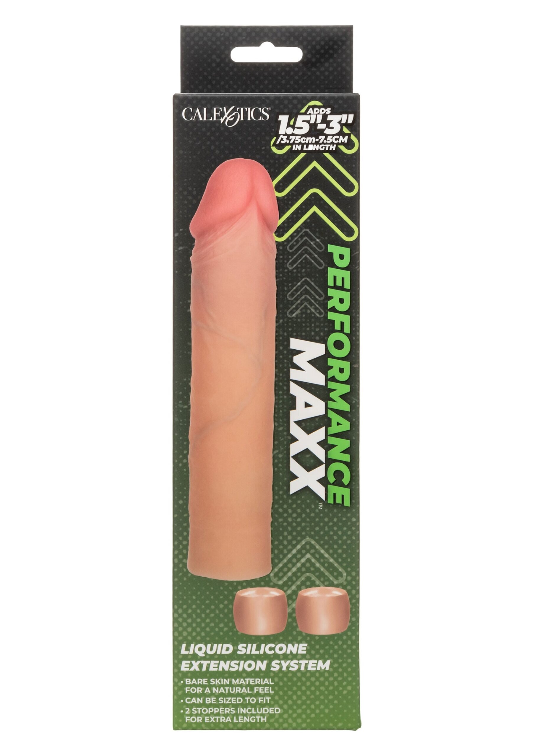 CALEXOTICS Extensie pentru penis - Performance Maxx efect de mărire până la +75 cm material silicon lichid 2025 cm light skin