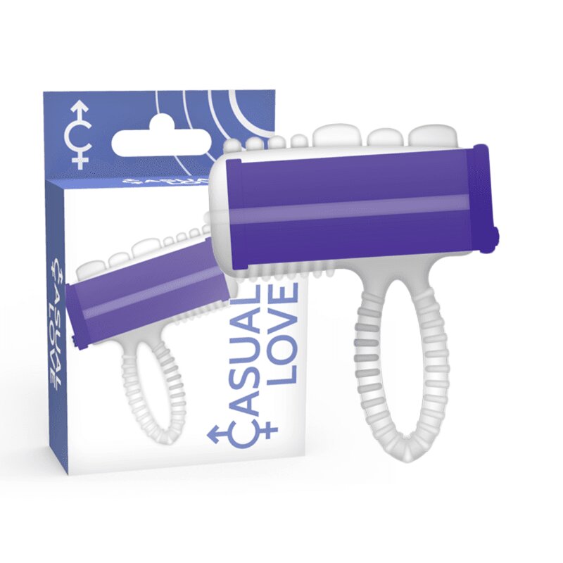 Casual Vibrator Love – Ring Tongue Vibrating flexibil cu vibrații intense pentru stimulare orală și clitoridiană culoare mov