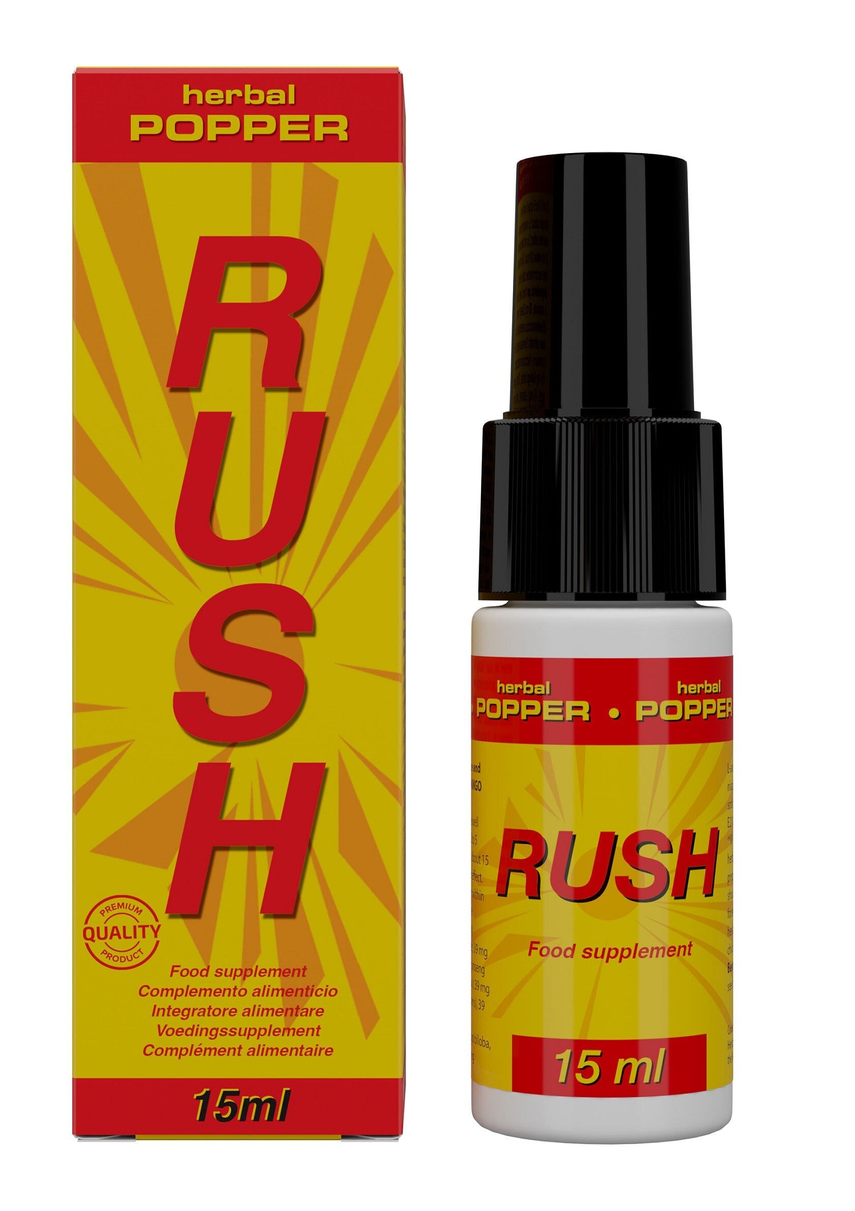COBECO Spray afrodisiac Rush Herbal Popper unisex pentru cresterea libidoului 15 ml