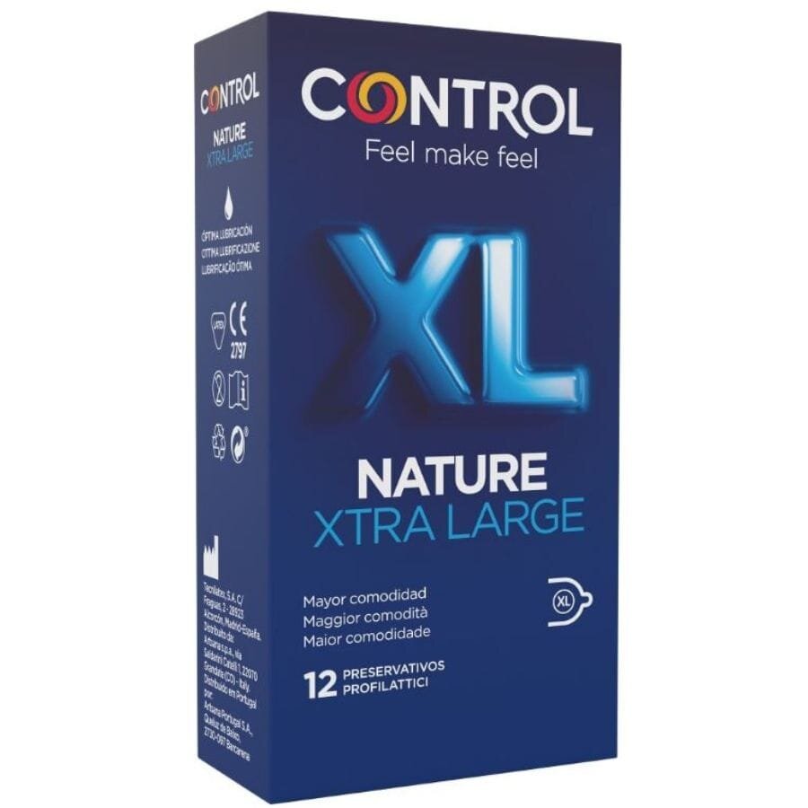 CONTROL Prezervative – Adapta Nature XL pentru confort sporit și dimensiuni mari 12 bucăți