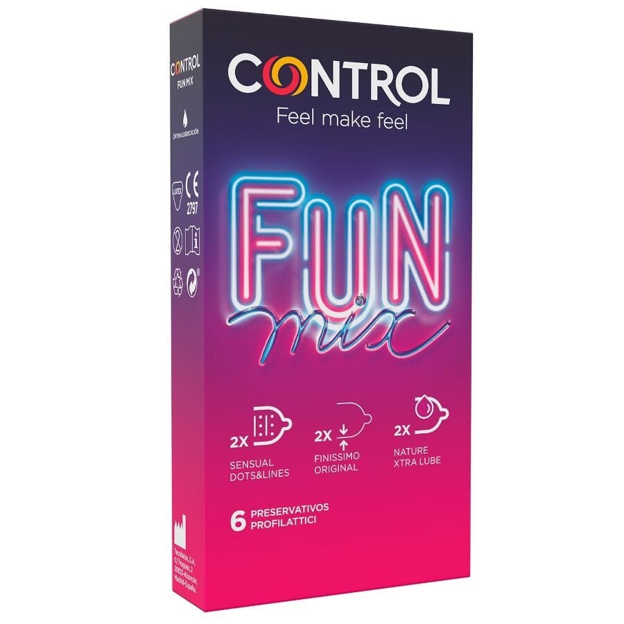 CONTROL Prezervative – Feel Fun Mix pentru varietate și plăcere sporită 6 bucăți