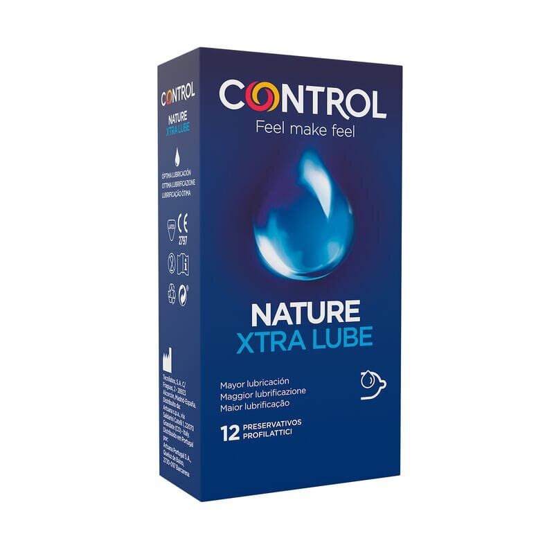 CONTROL Prezervative – Nature Extralube pentru lubrifiere suplimentară și confort sporit 12 bucăți