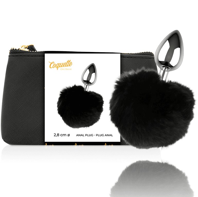 COQUETTE Plug anal Chic Desire – Metal Size L din metal nichel-free cu cristal decorativ pentru stimulare anală 2.8 × 4.1 cm