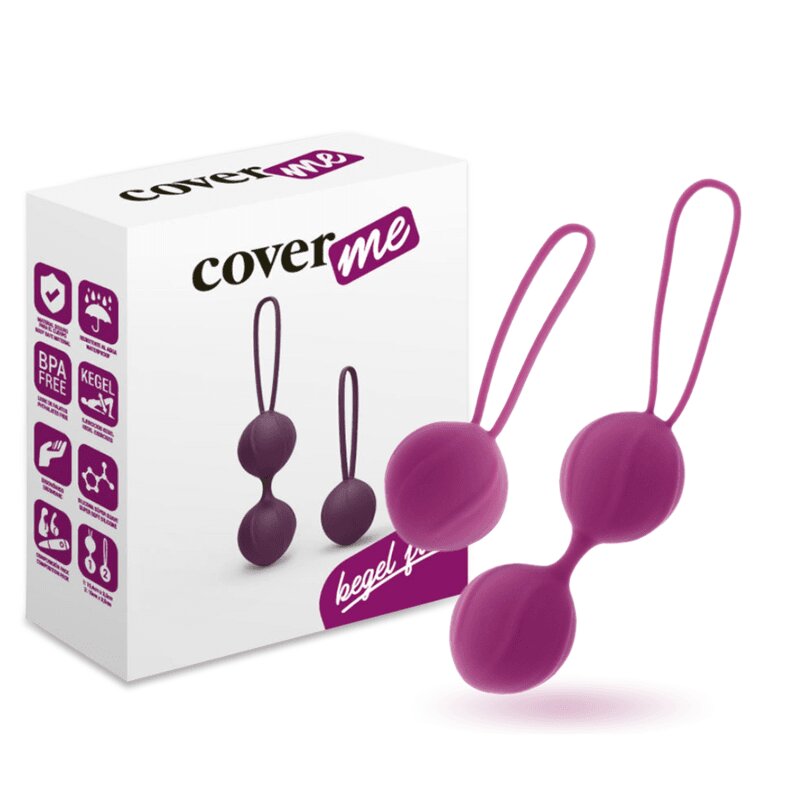 COVERME Bile Kegel – Kit din silicon medical pentru tonifierea și întărirea planșeului pelvin culoare lila