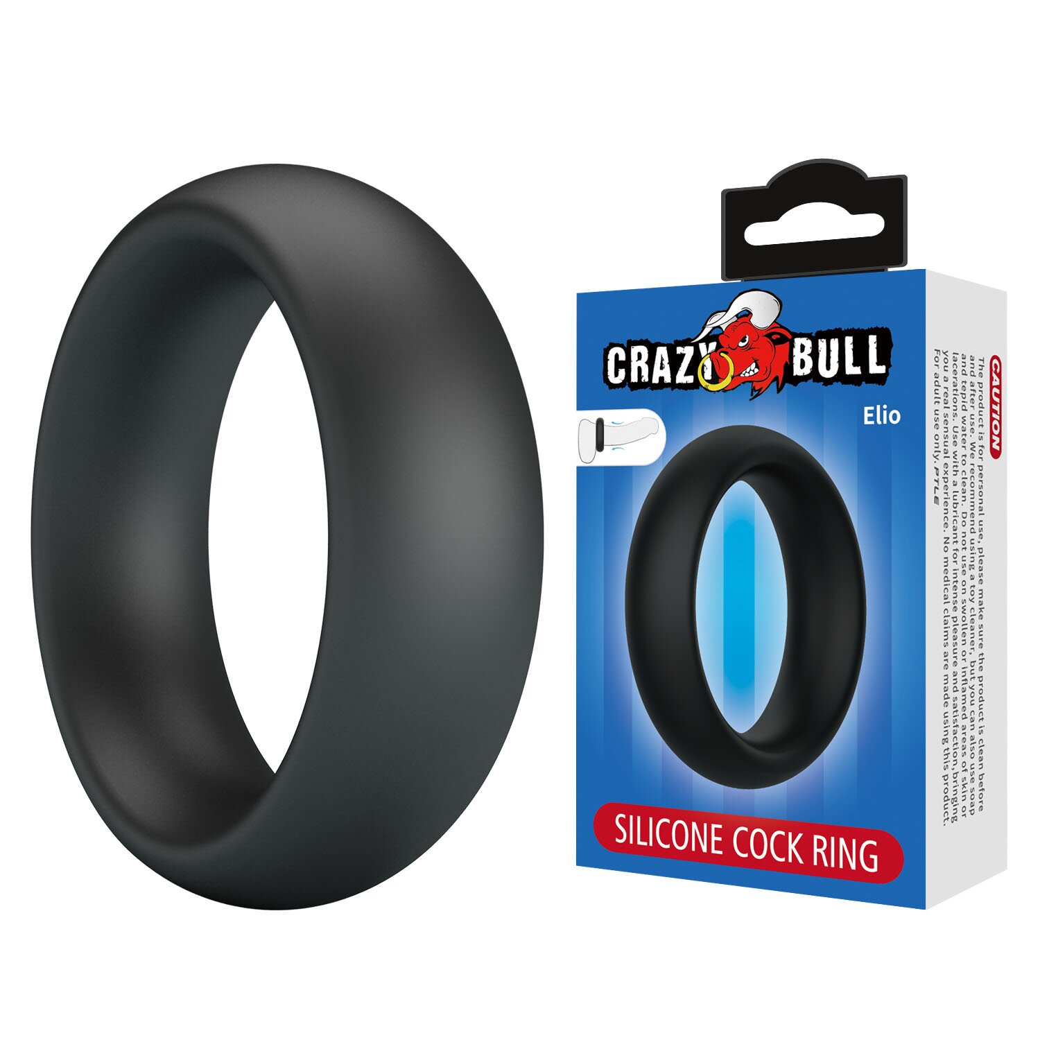 CRAZY BULL Inel pentru penis - Elio din silicon stimulare erectie