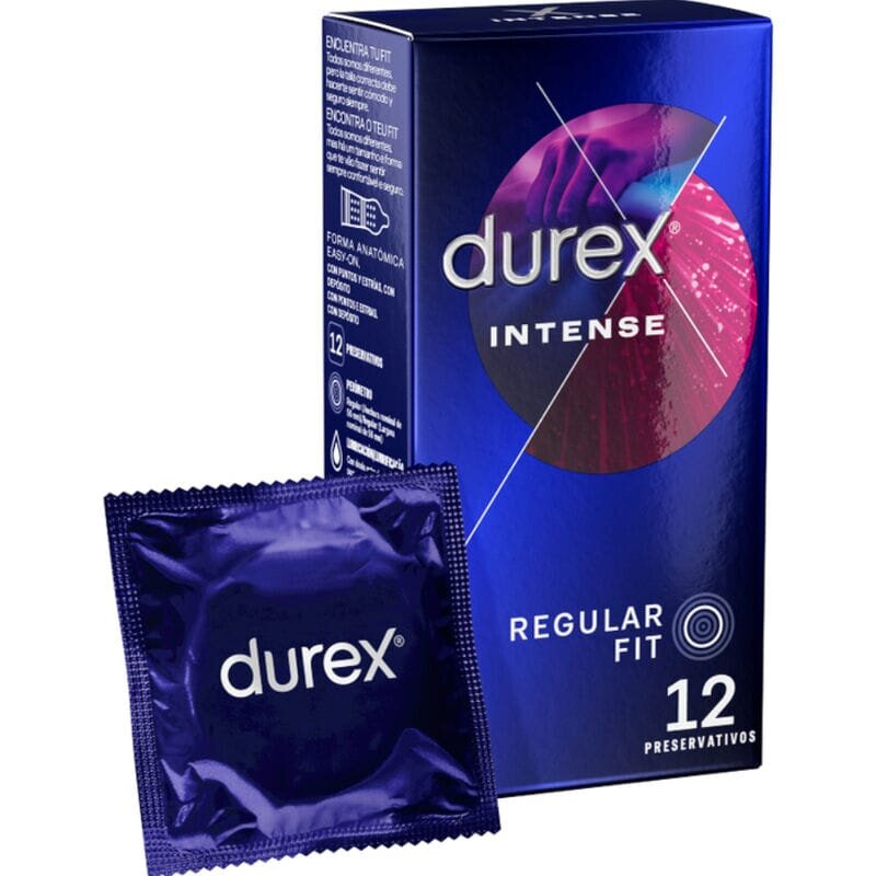 DUREX Prezervative – Intense Orgasmic pentru stimulare intensă și plăcere amplificată 12 bucăți