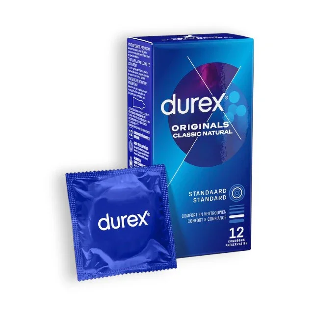 DUREX Prezervative - Originals Classic Natural lubrifiate si rezistente 56mm 1 cutie x 12 buc