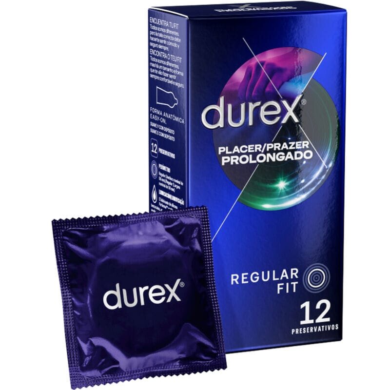 DUREX Prezervative – Pleasure Prolonged pentru întârzierea ejaculării și plăcere de durată 12 bucăți