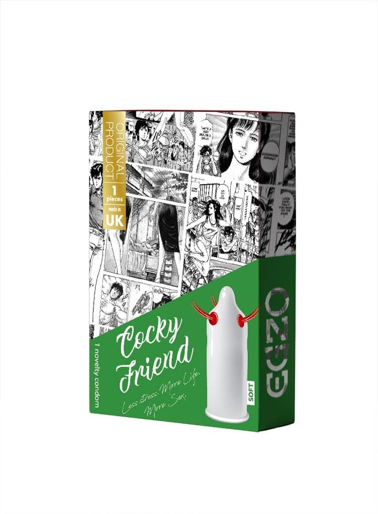 EGZO Prezervativ – Cocky Friend textură cu micro-proeminențe moi pentru stimulare intensă 1 bucată