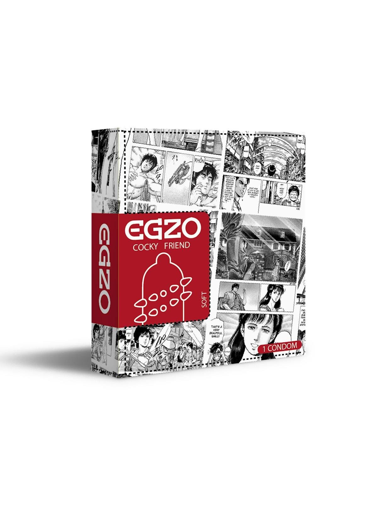 EGZO Prezervativ - Dragon Lord`s texturat cu țepi spiralati pentru stimulare intensă 1 bucată