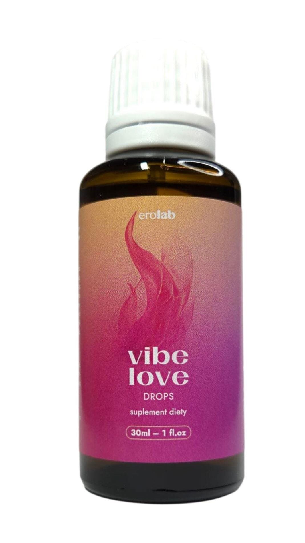 Emily Love > Erolab Picături afrodisiace Erolab - Vibe Love Drops crește dorința și stimulează libidoul 30 ml