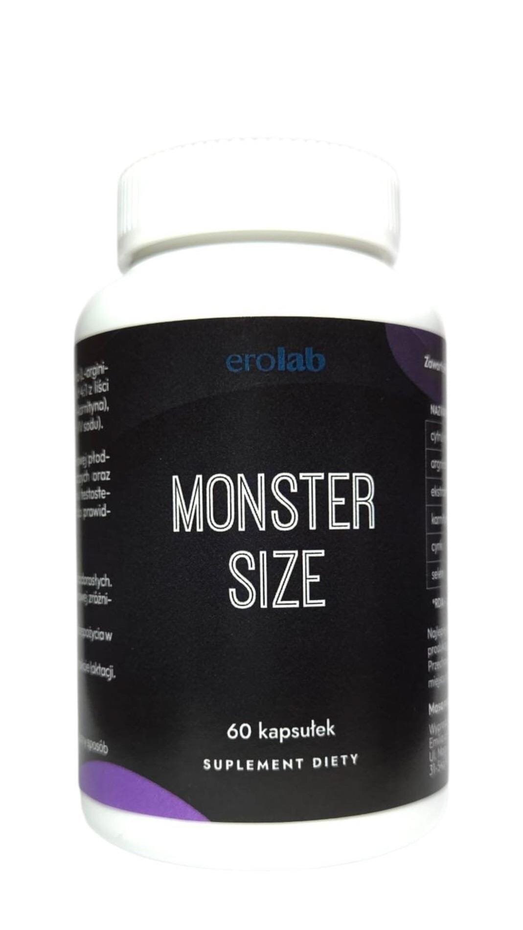 Emily Love > Erolab Supliment alimentar Erolab - Monster Size pentru mărirea penisului și performanței sexuale 60 capsule