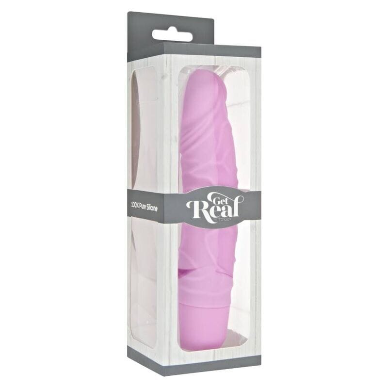Get Real Vibrator realist – Classic Original Pink 7 viteze de vibrare silicon body-safe 20.1 cm culoare roz