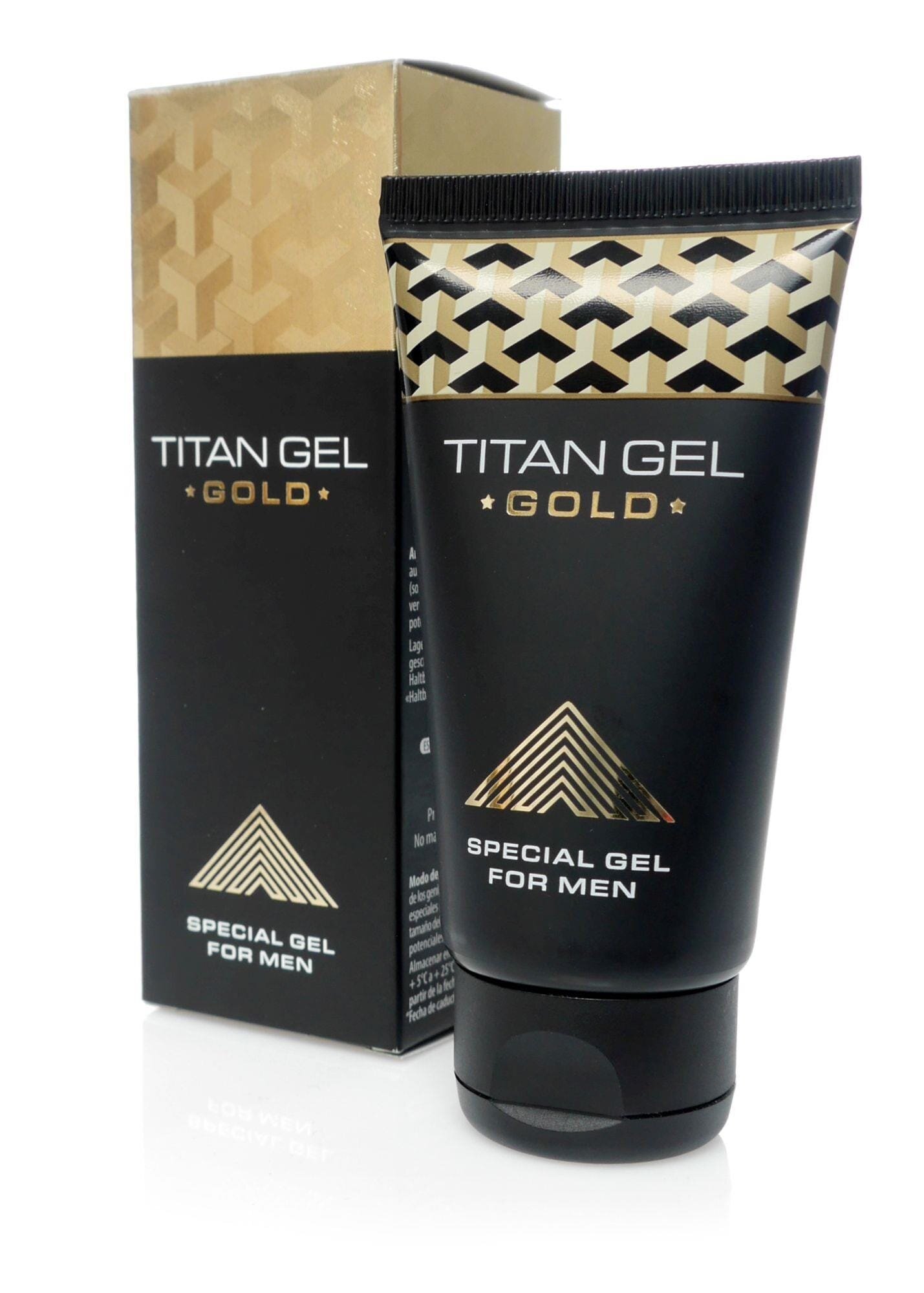 Hendel Gel intim pentru barbati Titan Gel Gold pentru marirea penisului si imbunatarirea performantei sexuale 50 ml