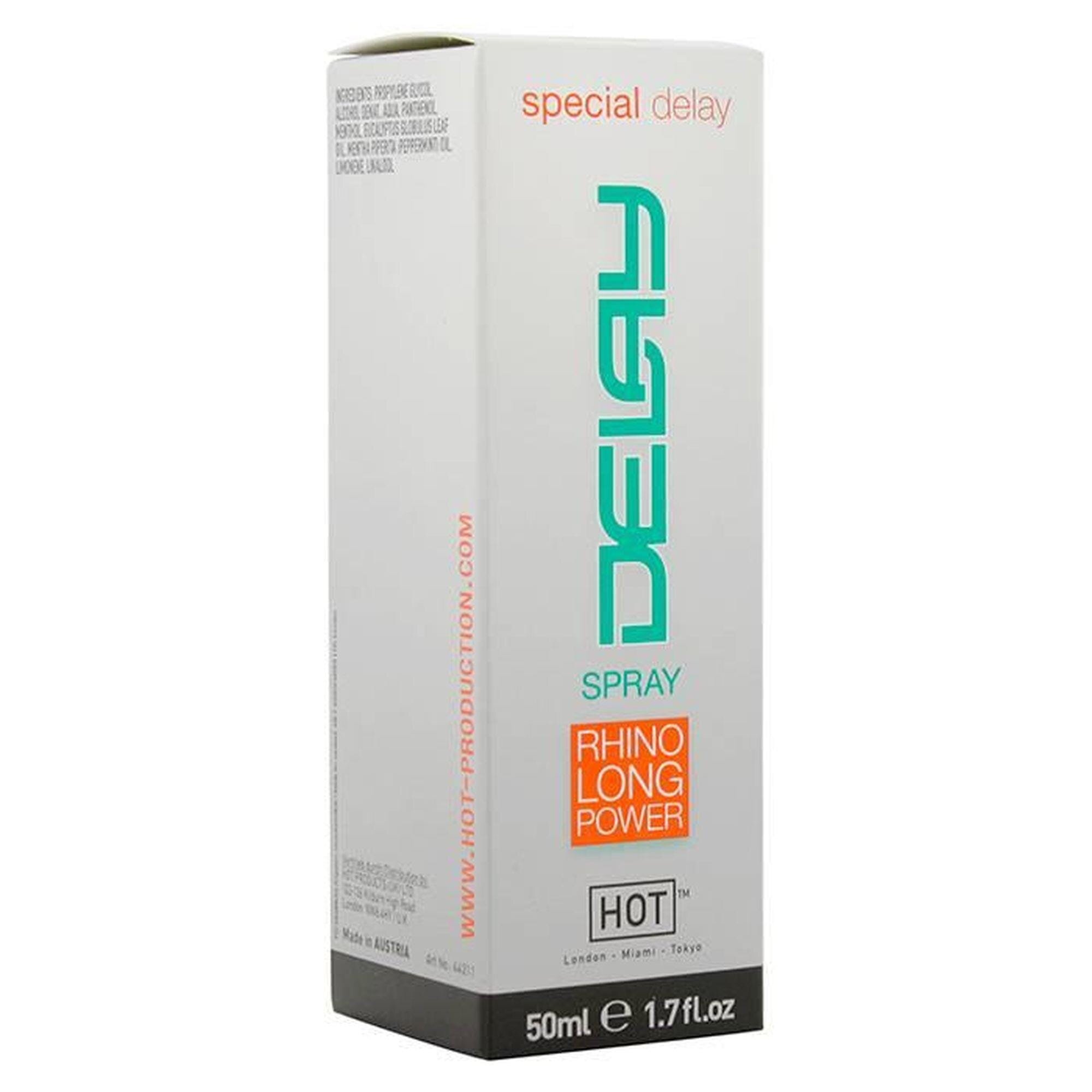 HOT Spray - Delay Spray Rhino Long Power pentru întârzierea ejaculării cu efect de răcire 50 ml