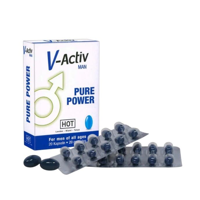 HOT Supliment alimentar pentru bărbați - V-Activ Caps susține erecția energia și rezistența sexuală 20 buc