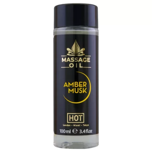 HOT Ulei de masaj - Massage Oil cu aromă caldă de ambră și mosc 100 ml