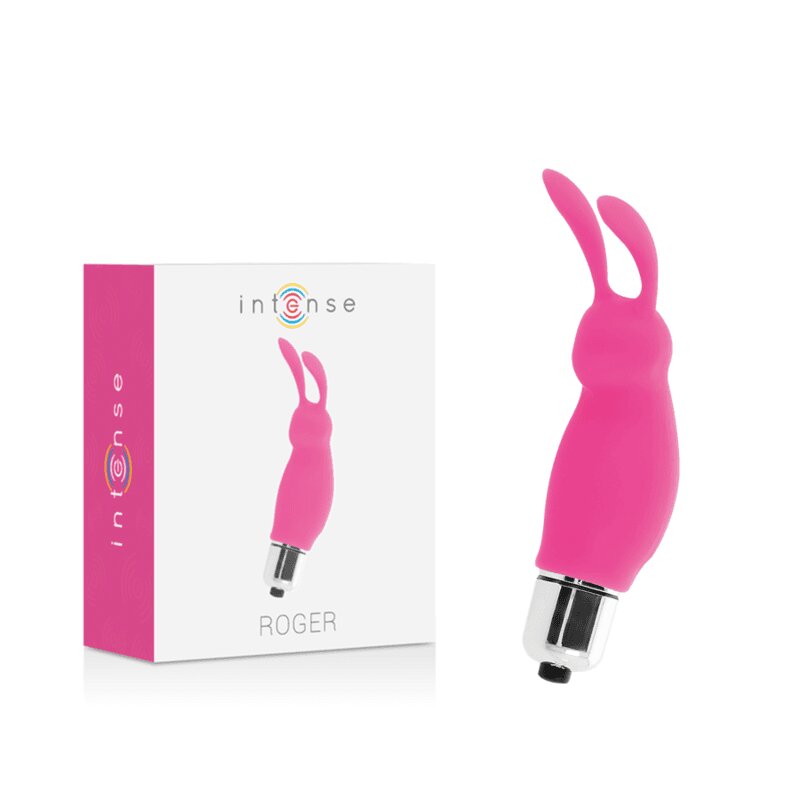 INTENSE Vibrator rabbit – Roger din silicon medical cu vibrații puternice pentru stimulare clitoridiană culoare roz