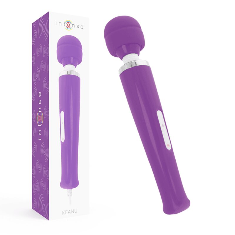 INTENSE Vibrator wand – Keanu cu 8 moduri de vibrație pentru masaj corporal și stimulare intensă culoare lila