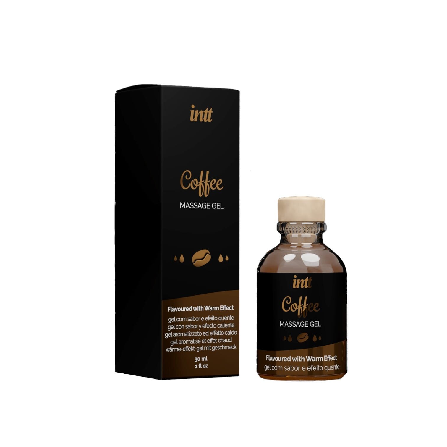 INTT Gel – Coffee Massage Gel pentru masaj erotic sex oral excitare intensă cu efect de încălzire 30 ml