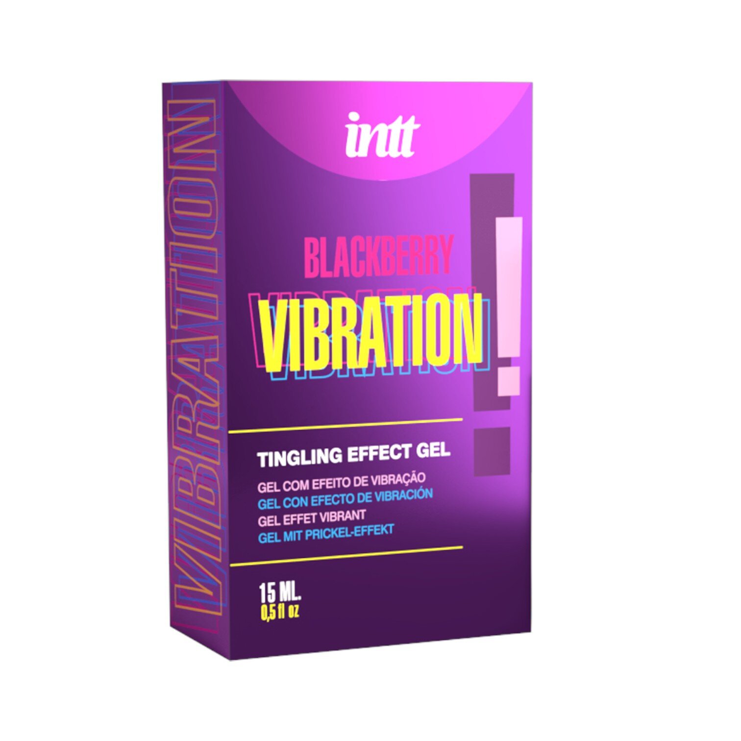 INTT Gel intim - Blackberry Vibration! pentru stimulare clitoris și sex oral cu efect de furnicături aromă de mure 15 ml
